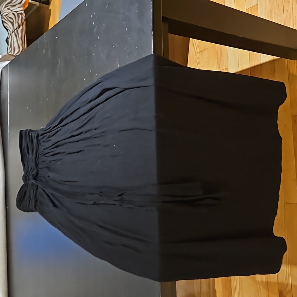 Strapless black dress